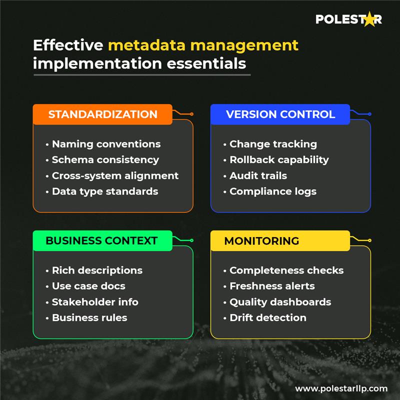 metadata management implemantation infographic